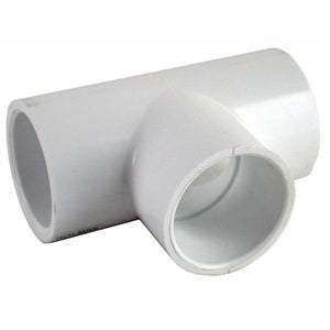 PVC Tee 40mm - Pool Pipe Plumbing T 3 Way Joiner PN9 Pressure Joint