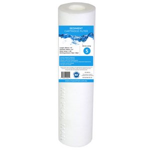 Sediment Water Filter Cartridge 10 x 2.5 2 Pack - 5 Micron Undersink Poly Spun 5uM