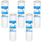 Sediment Water Filter Cartridge 10 x 2.5 5 Pack - 5 Micron Undersink Poly Spun 5uM