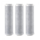 Carbon Water Filter Cartridge 3 Pack 10 x 2.5 - 5 Micron 100% COCONUT