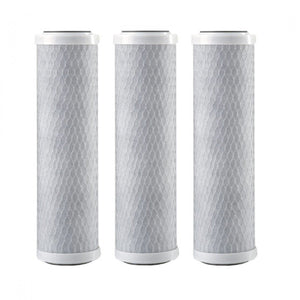 Carbon Water Filter Cartridge 3 Pack 10 x 2.5 - 5 Micron 100% COCONUT