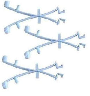 Wishbone Clip X Style 3 Pack - Pool Spa Telescopic Pole Heavy Duty Plastic