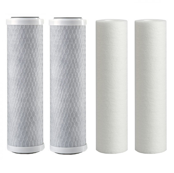 Water Filter Cartridge Pack 20 x 4.5 - 5 Micron Undersink Sediment X 2 + Carbon X 2