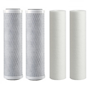 Water Filter Cartridge Pack 20 x 4.5 - 5 Micron Undersink Sediment X 2 + Carbon X 2