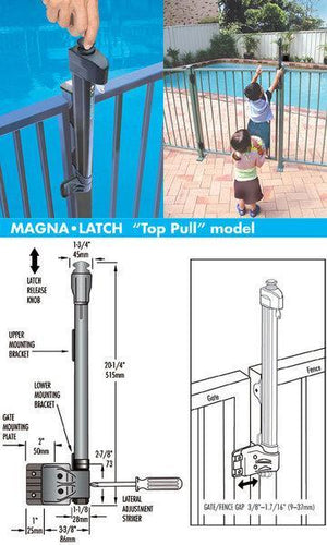 D&D Magna Latch - Top Pull Series 3 - Magnetic Lock Pool Safety