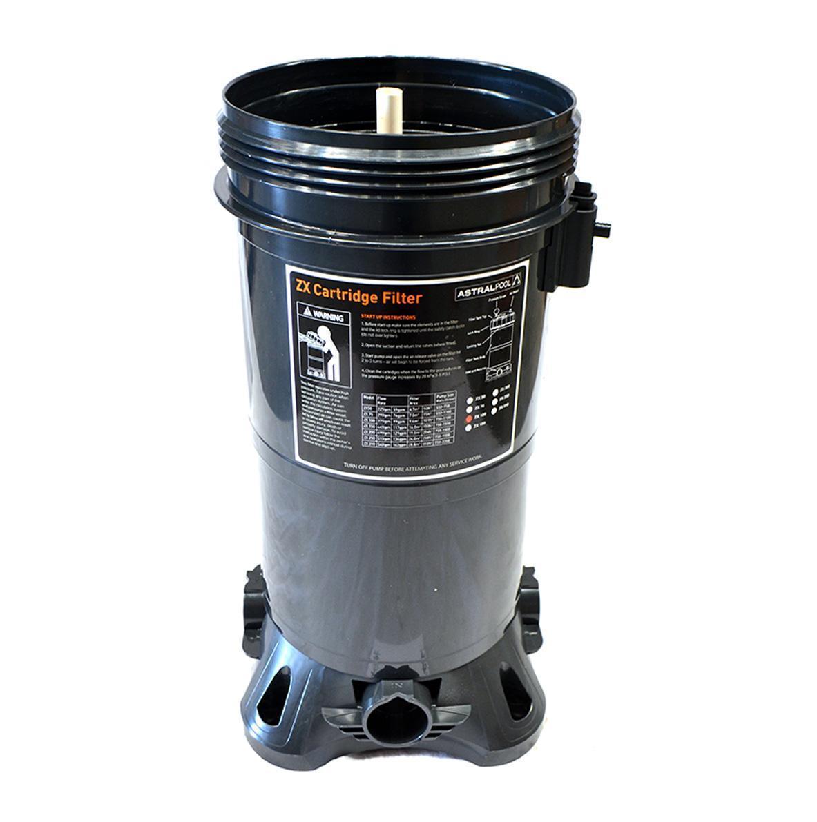 Astral ZX100 ZX150 Pool Filter + Lid - Cartridge Element Filtration Canister Housing