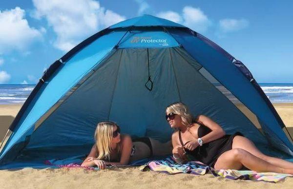 Shelta Super UV Protector - Beach Shade Tent Umbrella UPF 50+ w/ Carry Bag