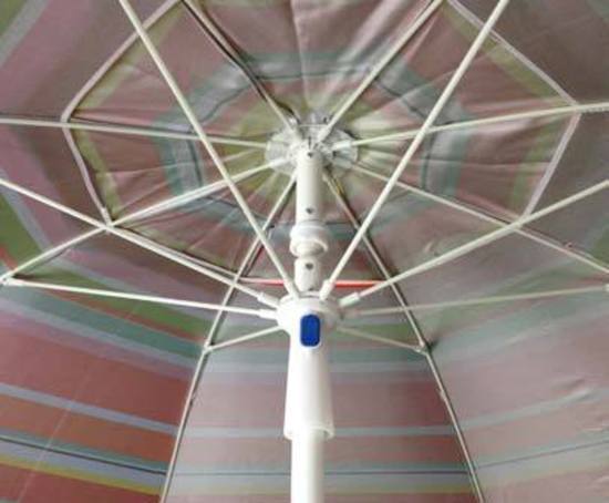 Shelta Cottesloe Red / Yellow - 200cm Beach Umbrella Shade UPF 50+