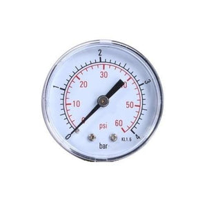 Aussie Gold Pressure Gauge Stainless Steel Rear Mount - Pool Spa Spare