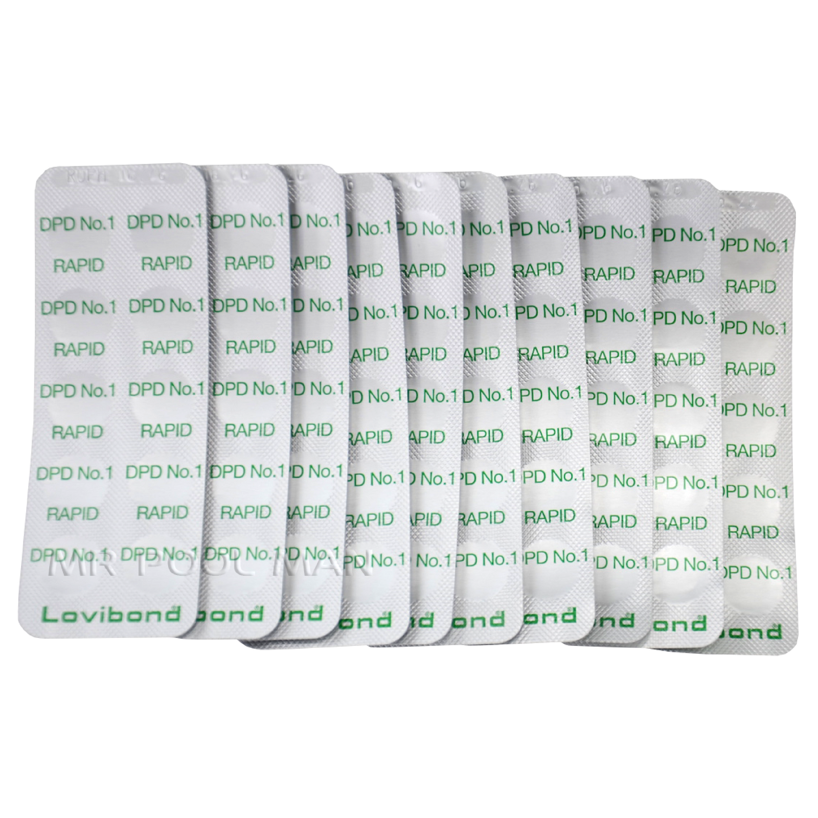 DPD 1 10 x 10 Tablet Strips - Pool Spa Chlorine 4 in 1 Professional Test Kit