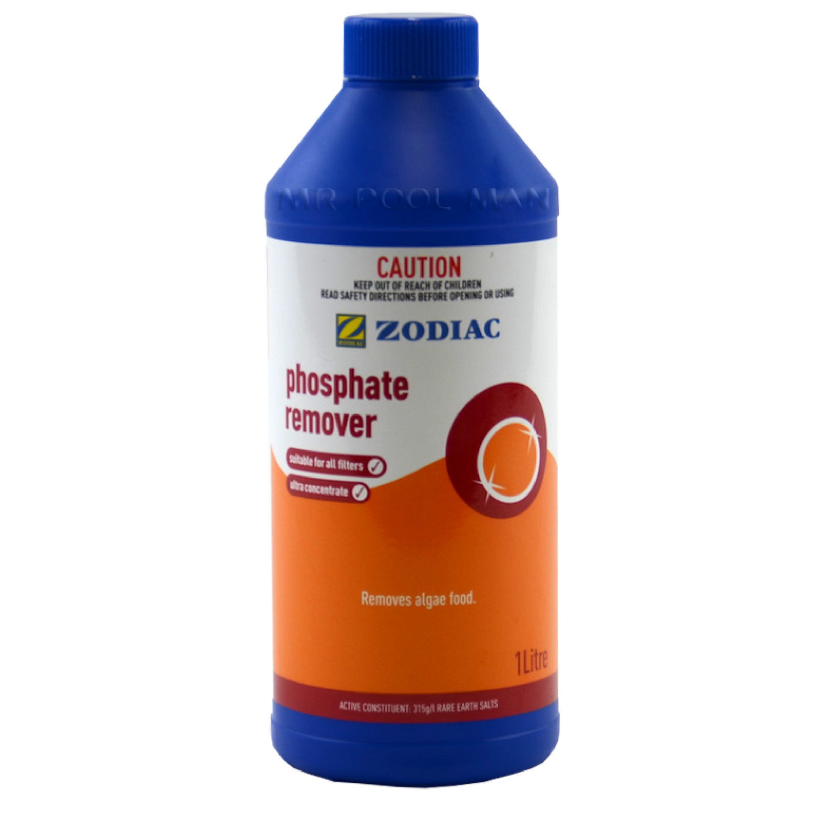 Zodiac Phosphate Remover 1L - Pool Spa Algae Staver Black Spot Chemical