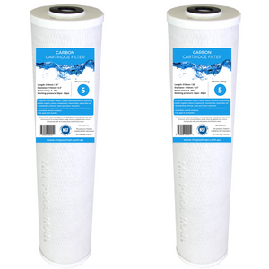 Carbon Water Filter Cartridge 20 x 4.5 2 Pack - 5 Micron 100% COCONUT