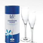 Life Champagne Flutes - Unbreakable Tritan Wine Drinking Glass Pool Spa