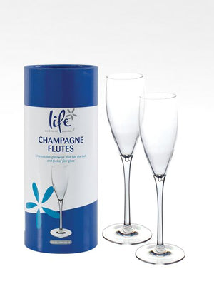 Life Champagne Flutes - Unbreakable Tritan Wine Drinking Glass Pool Spa