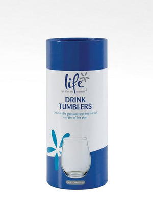 Life Wine Tumblers - Unbreakable Tritan Wine Drinking Glass Pool Spa