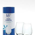 Life Wine Tumblers - Unbreakable Tritan Wine Drinking Glass Pool Spa