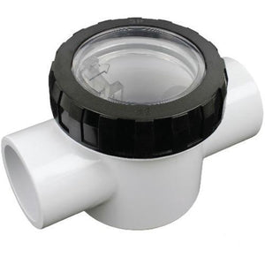 PVC Check Valve 50mm Spa Quip - Pool Pipe Plumbing Spring Loaded Clear Lid