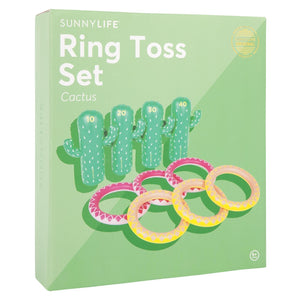 Sunnylife Inflatable Ring Toss Set Cactus