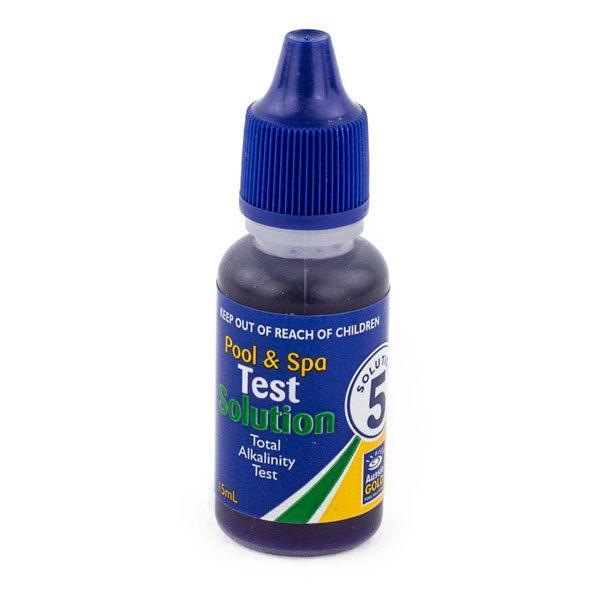 Test Kit Reagent No.5 Total Alkalinity Solution Blue Pool 15ml Refill 4 in 1